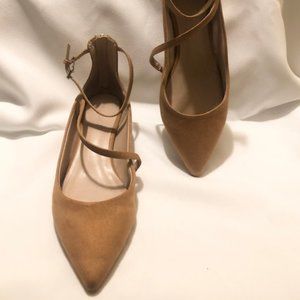 Aldo Brown Kitten Heel Strap Flat